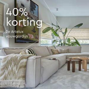 Wintervoordeel! 40% korting op elk 2e Artelux vouwgordijn